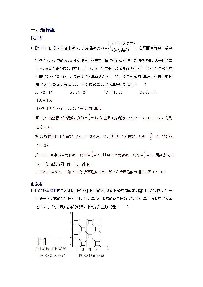 2025年各省市中考数学试卷分类汇编知识点45 规律猜想型问题(Word版附解析)第1页