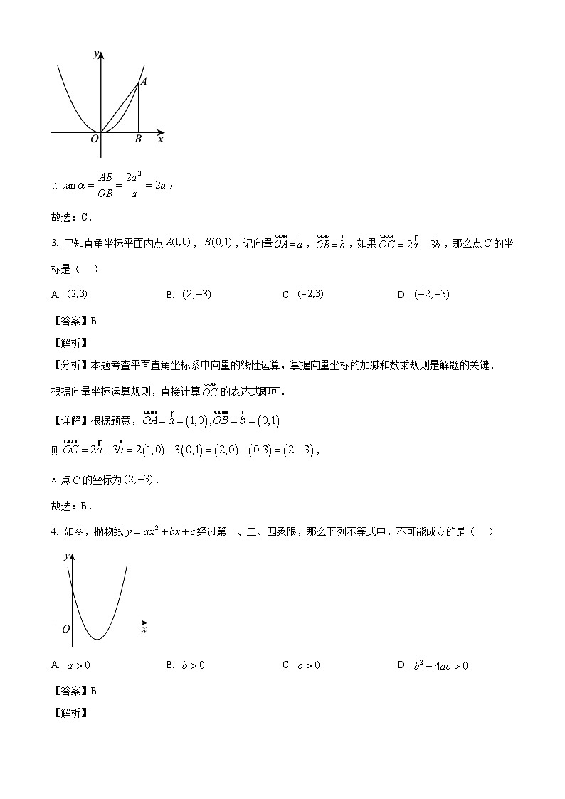 2026年上海市黄浦区中考一模九年级(上)数学试题(解析版)第2页
