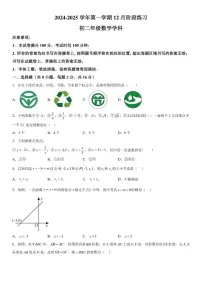 江苏省苏州市苏州工业园区金鸡湖学校2024-2025学年上学期八年级数学12月月考试卷(含答案)