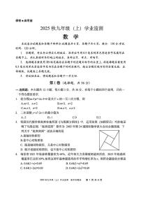 四川省绵阳市2025-2026学年九年级上学期期末数学试题（无答案）