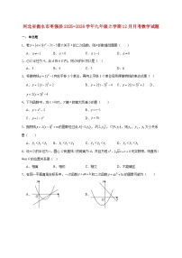 河北省衡水市枣强县2025~2026学年九年级上册12月月考数学试题【附解析】