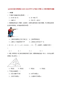 山东省东营市利津县2025~2026学年七年级上册12月联考数学试题【附解析】
