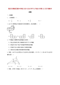 重庆市鲁能巴蜀中学校2025~2026学年九年级上册12月月考数学试题【附解析】