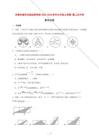 2025-2026学年天津市南开区美达菲学校九年级上学期第二次月考数学试卷 [附答案]