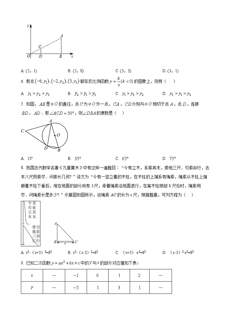 天津市第二耀华中学2025-2026学年九年级上学期 数学期末试卷(原卷版+解析版)第2页