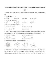 2025-2026学年上海市浦东新区七年级（上）期末数学试卷（五四学制）-自定义类型