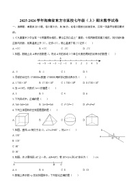 2025-2026学年海南省东方市某校七年级（上）期末数学试卷-自定义类型