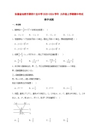 2025-2026学年安徽省合肥市第四十五中学 九年级上册期中考试数学试卷 [附答案]