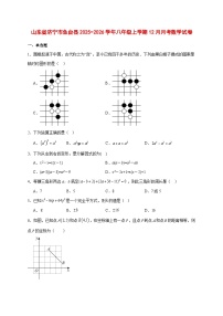 2025-2026学年山东省济宁市鱼台县八年级上册12月月考数学试卷 [附答案]