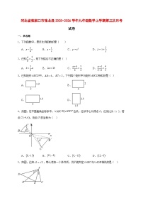 2025-2026学年河北省张家口市张北县九年级数学上册第三次月考试卷 [附答案]