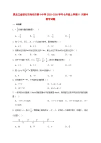 2025-2026学年黑龙江省绥化市海伦市第十中学七年级上册11月期中数学试卷 [附答案]