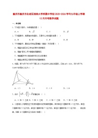 2025-2026学年重庆市重庆市北碚区西南大学附属中学校九年级上册12月月考数学试卷 [附答案]