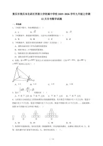 重庆市重庆市北碚区西南大学附属中学校2025-2026学年九年级上册12月月考数学试卷（含答案）