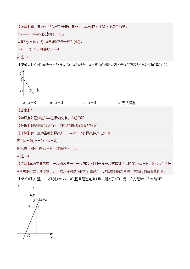 专题04 一次函数与方程不等式关系【知识串讲+八大考点】(解析版)第2页