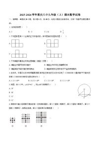 2025-2026学年重庆八中九年级（上）期末数学试卷-自定义类型