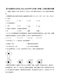 四川省绵阳市安州区2025-2026学年七年级上学期1月期末数学试题-自定义类型