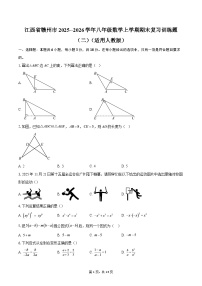江西省赣州市2025--2026学年八年级数学上学期期末复习训练题(二)(适用人教版)-自定义类型