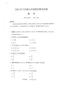 湖南省湘潭市2025-2026学年九年级上学期数学期末考试卷