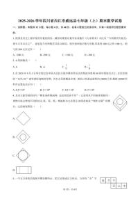 2025-2026学年四川省内江市威远县七年级(上)期末数学试卷