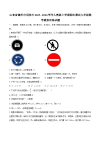 山东省德州市乐陵市2025--2026学年人教版上学期期末测试九年级数学模拟训练试题-自定义类型