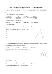 2025-2026学年广西南宁市八年级(上)期末数学试卷-自定义类型