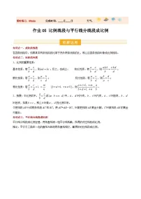 寒假复习讲义05 比例线段与平行线分线段成比例-2026年九年级数学(全国通用)(含答案)