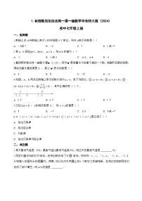 初中数学华东师大版（2024）七年级上册（2024）有理数的加法法则习题