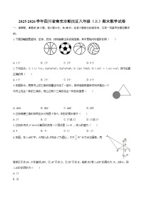 2025-2026学年四川省南充市顺庆区八年级（上）期末数学试卷-自定义类型