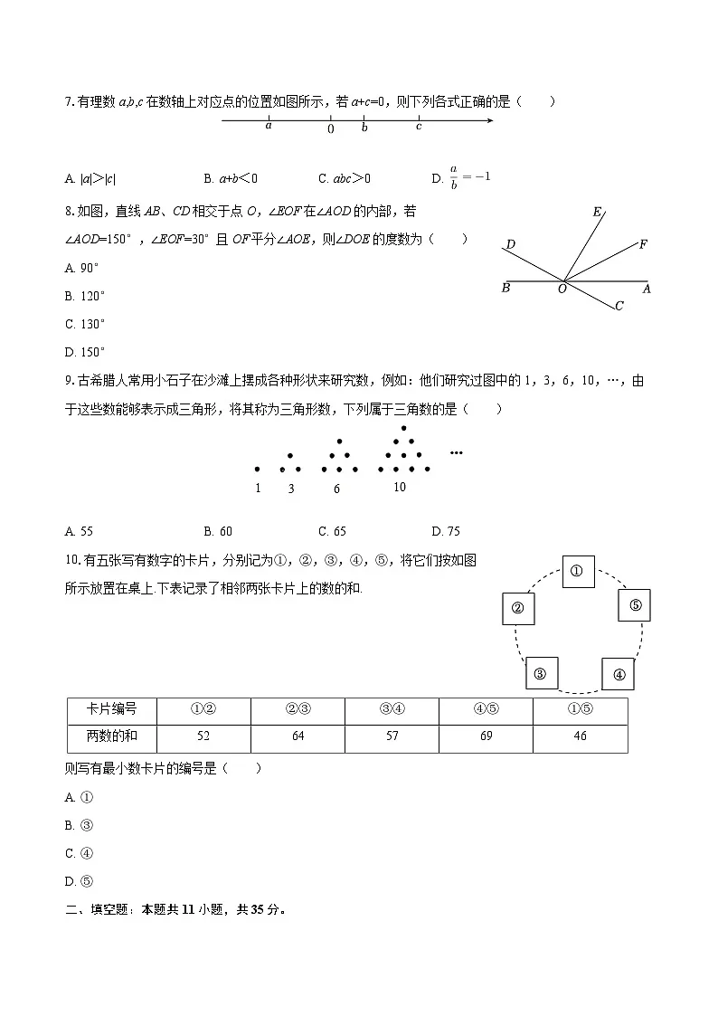 北京市海淀外国语实验学校2025-2026学年七年级上学期期末数学试卷(含答案)第2页