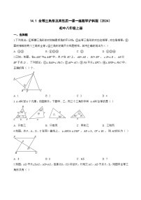 初中数学沪科版（2024）八年级上册（2024）14.1 全等三角形及其性质课后作业题