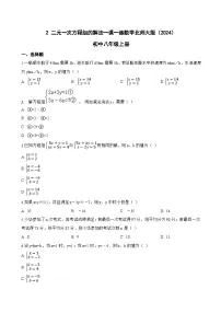 初中数学北师大版(2024)八年级上册(2024)2 二元一次方程组的解法课后练习题