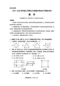 湖北随州市2025-2026学年度上学期九年级期末学业水平模拟考试数学