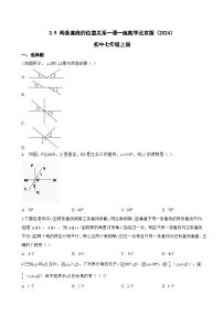 初中数学北京版（2024）七年级上册（2024）两条直线的位置关系练习