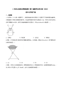 北师大版（2024）利用三角形全等测距离同步练习题