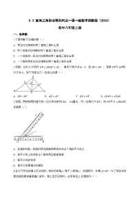 湘教版（2024）八年级上册（2024）第5章 直角三角形5.3 直角三角形全等的判定同步达标检测题