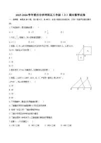 2025-2026学年重庆市沙坪坝区八年级(上)期末数学试卷-自定义类型
