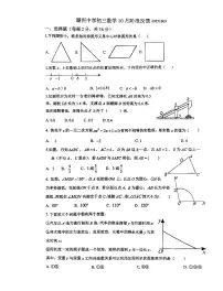 2025北京潞河中学初三上10月月考数学试卷