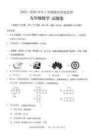 云南昆明市嵩明县2025-2026学年九年级上学期2月期末数学试题