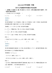 广东省梅州市梅县区九年级上学期期末考试数学试题（解析版）-A4
