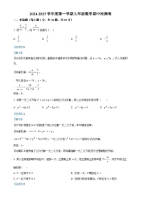 广东省揭阳市揭西县九年级上学期期中考试数学试题（解析版）-A4