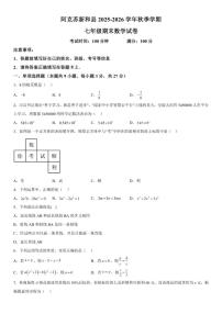 新疆维吾尔自治区阿克苏地区新和县2025-2026学年上册七年级期末数学试卷（含答案）