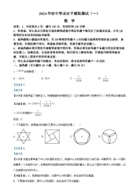 广东省韶关市九年级下学期月考数学试题（解析版）-A4