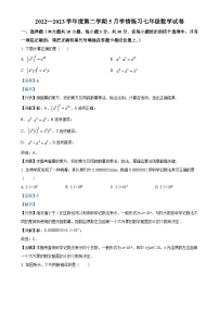 广东省茂名市高州市第一中学附属实验中学七年级下学期5月月考数学试题（解析版）-A4