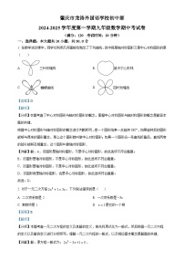 广东省肇庆市龙涛外国语学校初中部 九年级上学期期中考试数学试题（解析版）-A4