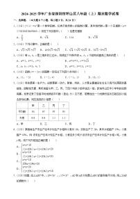 广东省深圳市坪山区八年级上学期期末数学试卷-A4