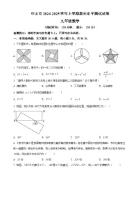 广东省中山市上学期期末水平测试九年级数学 （原卷版）-A4