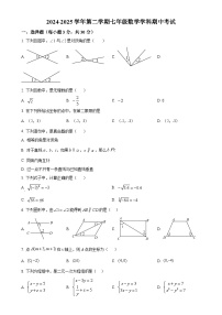 广东省珠海部分学校七年级下学期期中考试数学试题（原卷版）-A4