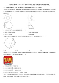 2025-2026学年河南济源市九年级上学期期末考试数学试卷（学生版）