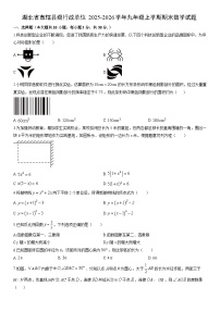 2025-2026学年湖北省直辖县级行政单位九年级上学期期末数学试卷（学生版）