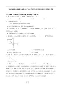 2024-2025学年四川省成都市骏臣教育集团下学期八年级数学5月月考练习_(含答案_)试卷